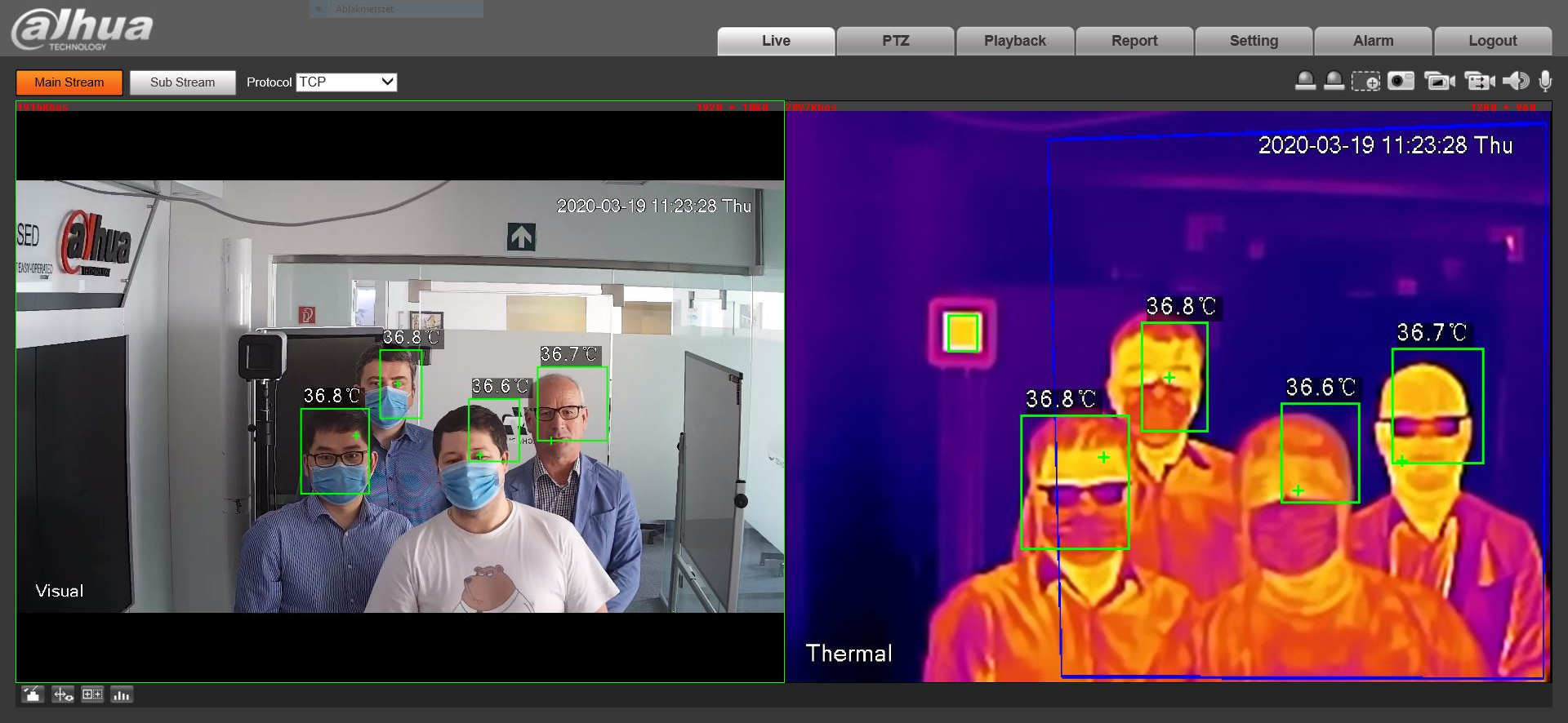 Non-contact body temperature measurement at the SOTE Clinic